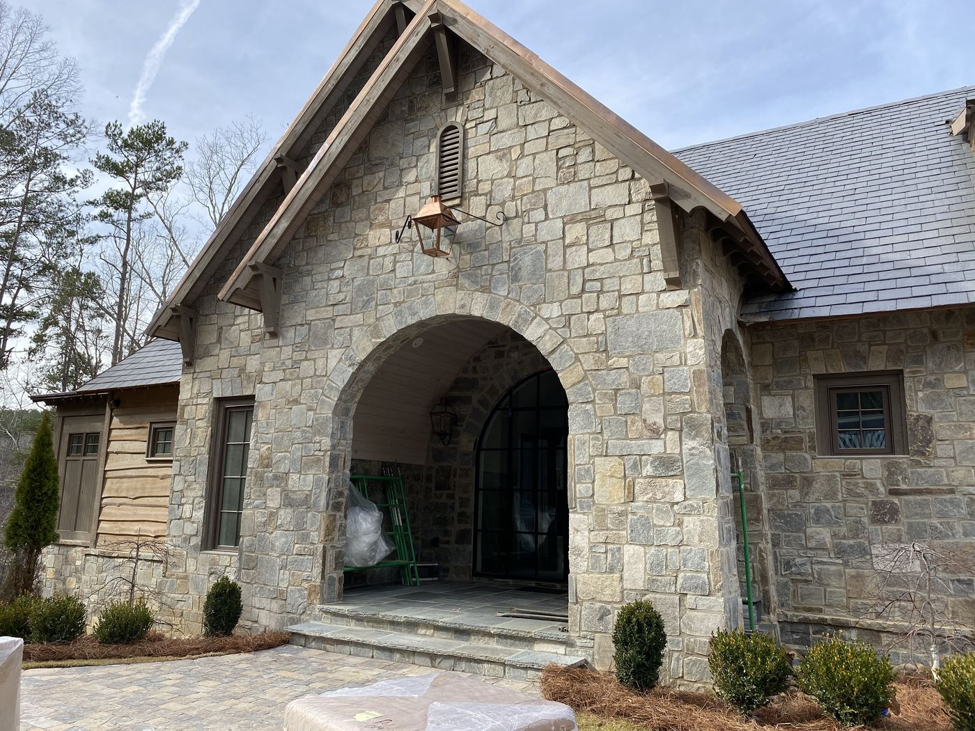 Stone arch entry