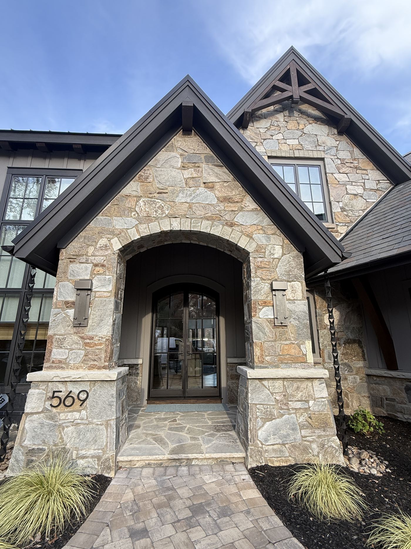 Stone arch entry
