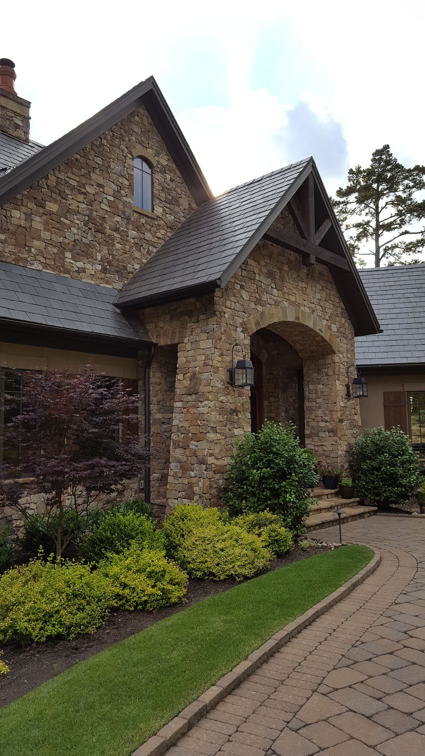 Stone home exterior